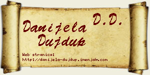 Danijela Dujdup vizit kartica
